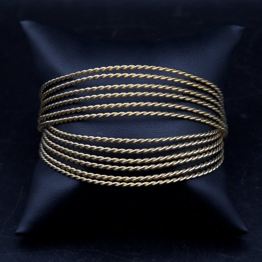 Lanvin - Vintage Gold Tone Wire Cuff Bracelet